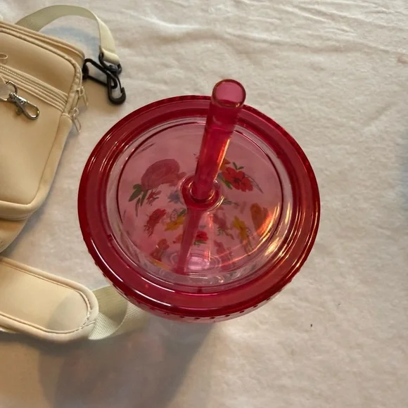 Pioneer Woman Floral Tumbler with Neoprene Crossbody Holder - Picture 5 of 7